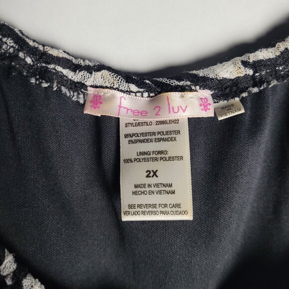 Free 2 Luv Zebra Print Blouse Womens Sz 2x - Picture 3 of 3